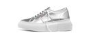 Zapatilla up 5 de seda plateada con plataforma blanca de Superga 2018