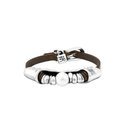Pulsera de cuero marrón y plata de Unode50 primavera/verano 2018