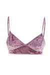 Bralette de terciopelo rosa de la la colección de Black Limba primavera/verano 2018