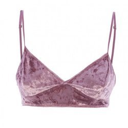 Bralette de terciopelo rosa de la la colección de Black Limba primavera/verano 2018