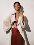 Vestido de terciopelo rojo y blanco de Spring Shades Mango para la primavera 2018