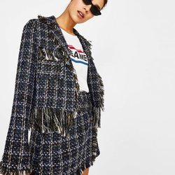 Traje a dos piezas de falda a cuadros de Bershka para la primavera/verano 2018