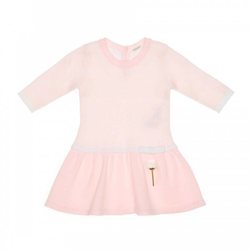 Vestido rosa para bebé de manga larga de la nueva colección de primavera de Benetton 2018