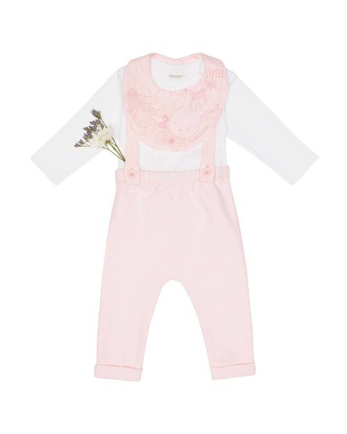 Conjunto de peto y camiseta para niña de la nueva colección de primavera de Benetton 2018