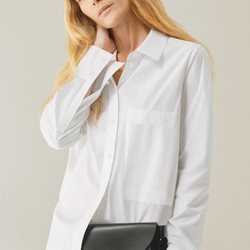 Blusa blanca de manga larga de la nueva colección atemporal de Cos 2018