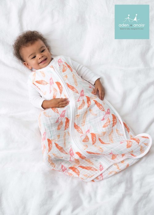 Ligero saco de dormir con estampados de hojas de Aden+Anais primavera 2018