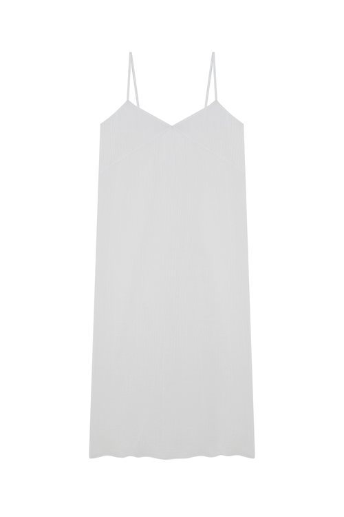 Vestido blanco de tirante fino de la nueva coleccion primavera/verano 2018 de Betolaza