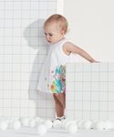 Vestido blanco con estampados infantiles coloridos de Tuc Tuc primavera/verano 2018