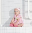 Vestido a rayas rosa y blancas de Tuc Tuc primavera/verano 2018