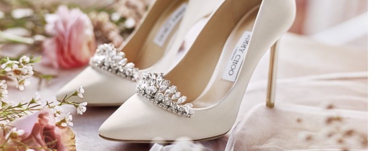 Zapatos de tacón con cristales de swarovski inspirados en la cenicienta de Jimmy Choo Bridal 2018