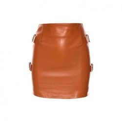 Falda cuero Ophelia camel de la nueva colección primavera/verano 2018 de Osant