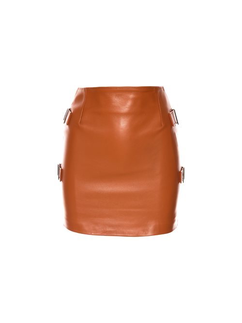 Falda cuero Ophelia camel de la nueva colección primavera/verano 2018 de Osant