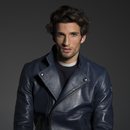 Cazadora de cuero para hombre en color azul de la nueva colección primavera/verano 2018 de Osant