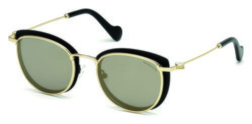 Gafas doradas y negras con el cristal claro de la nueva colección primavera/verano 2018 de Moncler