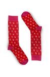 Calcetines rojos con el estampado de la palabra amor de la firma Naïve 2018