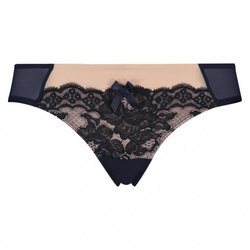 Braguitas brasileñas camel con encaje azul marino de Hunkermöller primavera/verano 2018