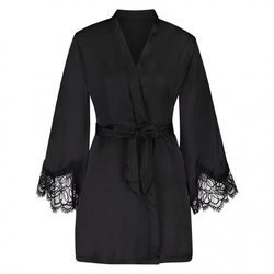 Camisón negro con las mangas abullonadas de Hunkermöller primavera/verano 2018