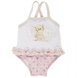 Bañador de bebé niña en color blanco y rosa pastel de la nueva colección primavera/verano 2018 de Chicco