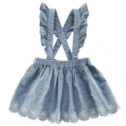 Pichi denim de bebe niña de la nueva colección primavera/verano 2018 de Chicco
