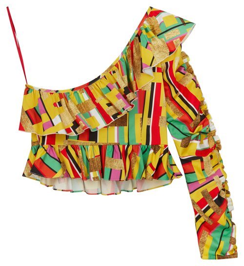 Top estampado de colores asimétrico de la nueva colección de Asos Madre in Kenia 2018