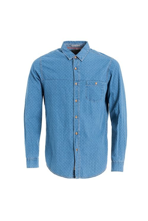 Camisa vaquera con estampados mini blancos de Salsa para la primavera 2018