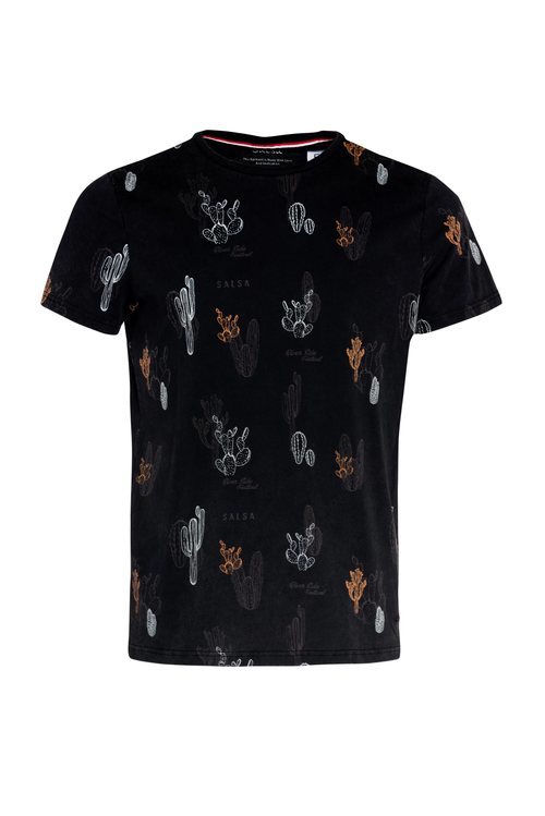 Camisa negra con estampados de cactus de Salsa para la primavera 2018