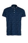 Polo azul marino con letras blancas y rojas estampadas de Salsa para la primavera 2018