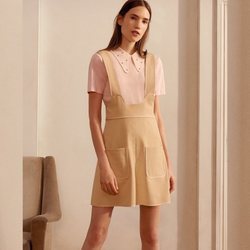 Peto corto camel sencillo de la nueva colección de MAX&Co primavera/verano 2018
