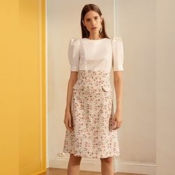Vestido blanco y con estampados florales de la nueva colección de MAX&Co primavera/verano 2018