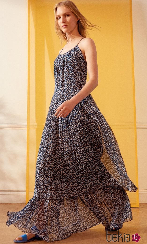 Vestido vaporoso de animal print de la nueva colección de MAX&Co primavera/verano 2018
