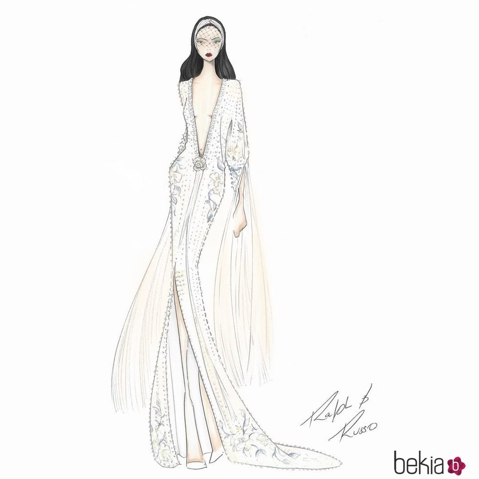 Boceto de traje nupcial de Ralph & Russo