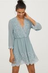 Vestido bordado de la nueva colección de primavera de H&M