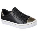 Zapatillas metalizadas negras y doradas de Skechers Street 2018