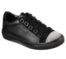 Zapatillas negras con brillantes en la punta de Skechers Street 2018