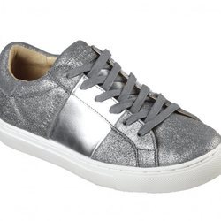 Zapatillas grises con purpurina adherida de Skechers Street 2018