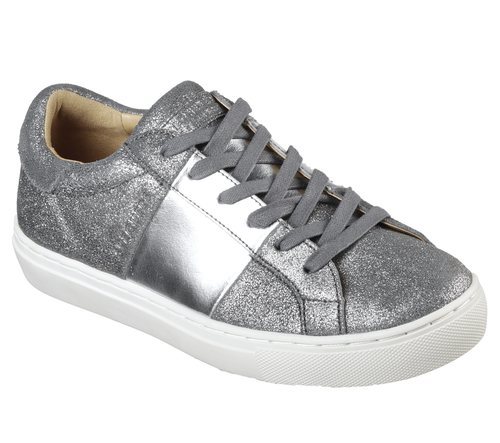Zapatillas grises con purpurina adherida de Skechers Street 2018