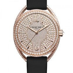 Reloj con la esfera repleta de diamantes de la colección Liens Lumière de Chaumet