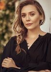 Elizabeth Olsen con una blusa nergra de la nueva colección de primavera 2018 de H&M