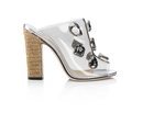 Sandalia de tacón de esparto y transparente de la nueva colección primavera/verano 2018 de Jimmy Choo
