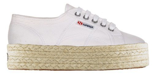 Superga en color blanco de la nueva colección primavera/verano 2018