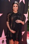 Eva Longoria con un vestido de encaje negro en la inauguración de su estrella en el Paseo de la Fama de Hollywood