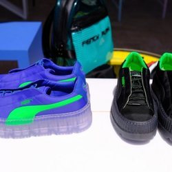 Zapatillas en color neón  de la presentación de la nueva colección de Fenty x Puma by Rihanna
