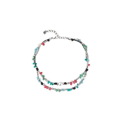 Collar bañado en plata de colorines de la nueva colección primavera/verano 2018 de la firma Uno de 50 'colección océano'