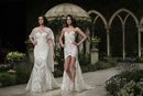 Blanca Romero y Lucía Rivera desfilando con la colección Atelier 2019 de Pronovias en la Barcelona Bridal Fashion Week 2018