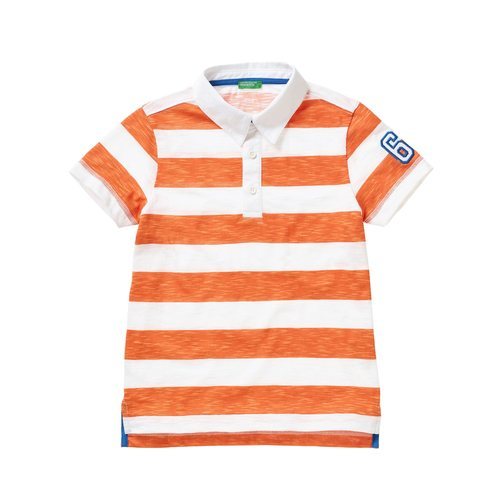 Polo con estampado de rayas de la nueva línea de Benetton Kids