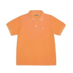 Polo para niño color naranja de la nueva línea de Benetton Kids