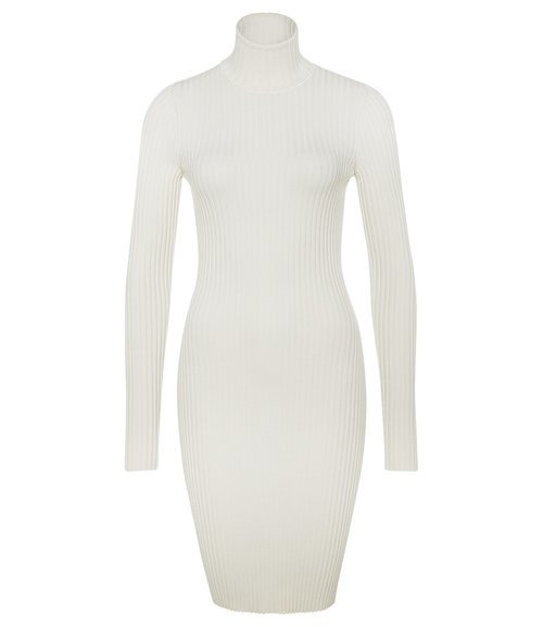 Vestido blanco ajustado de la firma Wolford de la campaña para el día de la madre 2018
