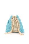 Bolso beige y azul turquesa de la firma Salsa 2018