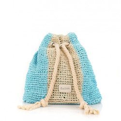 Bolso beige y azul turquesa de la firma Salsa 2018
