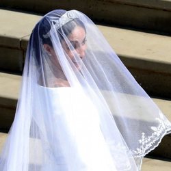 Detalle del velo del vestido de novia de Meghan Markle